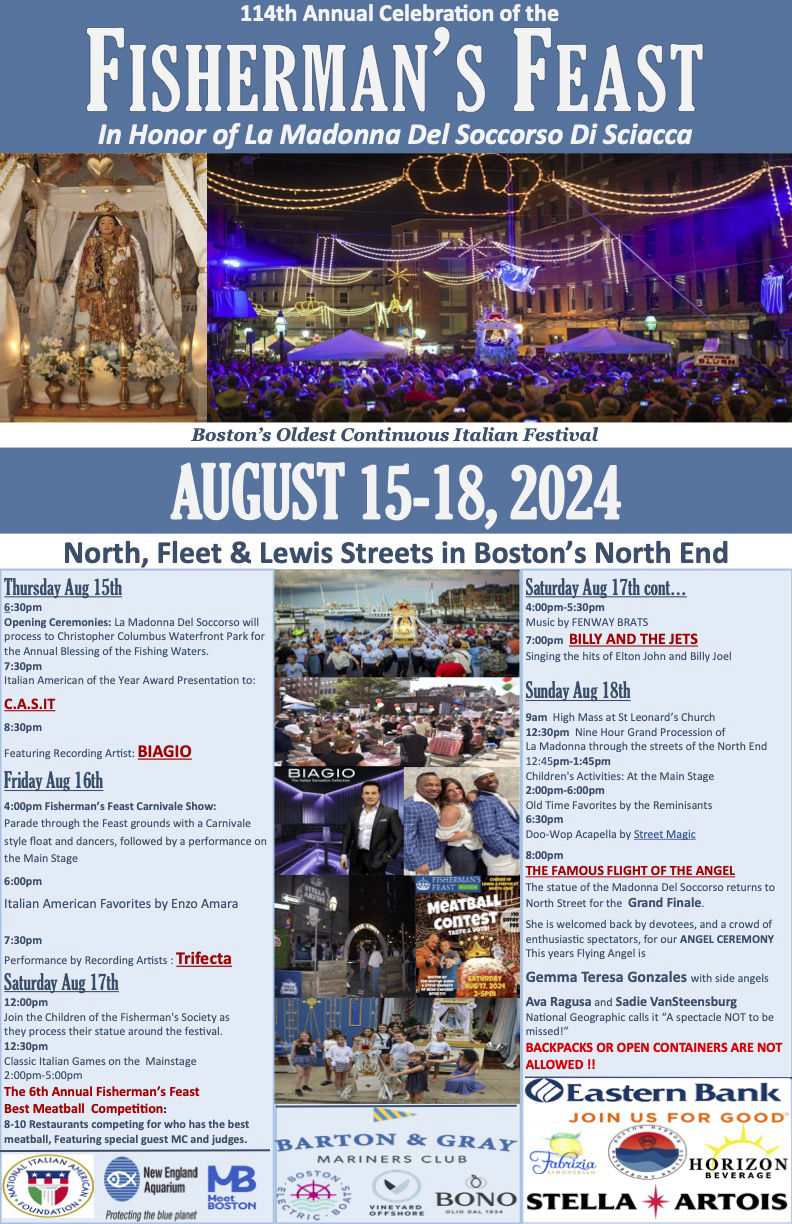 2024 Fisherman's Feast Scheule